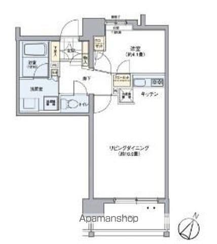 パークアクシス六本松(1LDK/12階)の間取り写真
