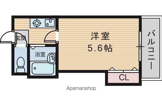 エスペリアー小松(1K/2階)の間取り写真