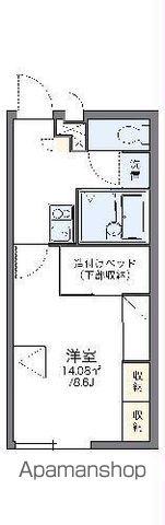 レオパレスセジュール(1K/2階)の間取り写真
