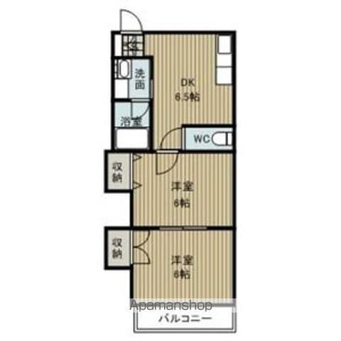 コーポ大福(2DK/1階)の間取り写真