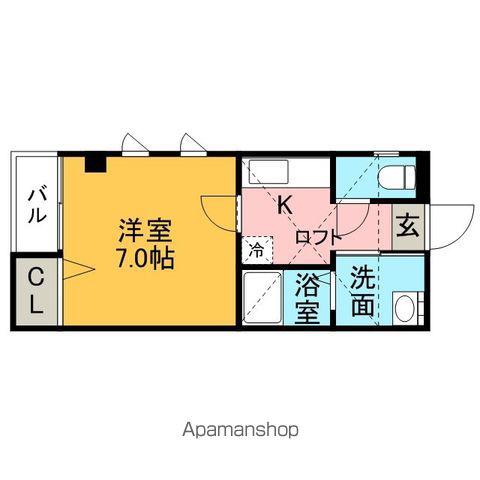イルグラッツィア高宮1(1K/3階)の間取り写真