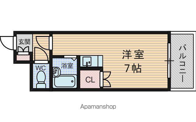 メゾンサンライク(1K/4階)の間取り写真