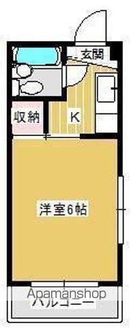 OKマンション(1K/2階)の間取り写真