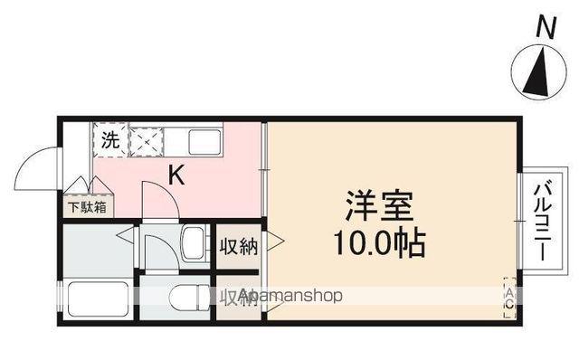 シャトーヒルズⅠ(1K/2階)の間取り写真