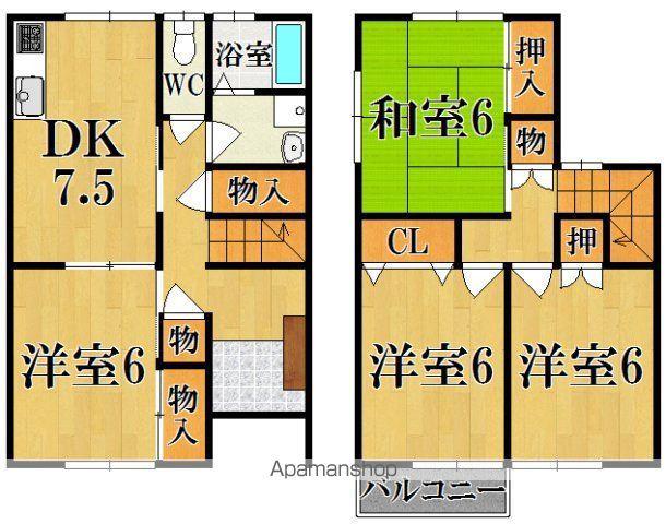 レイクビレッジ好村(4DK/1階)の間取り写真