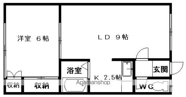 エスレイア共栄町(1LDK/2階)の間取り写真