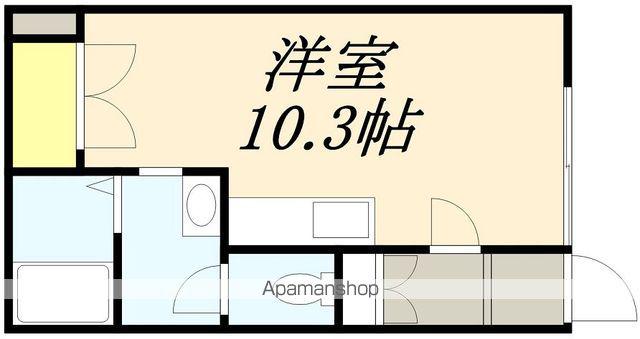 ラカーサ(ワンルーム/2階)の間取り写真