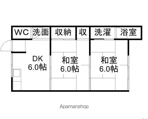 ヤマキハイツ(2DK/1階)の間取り写真