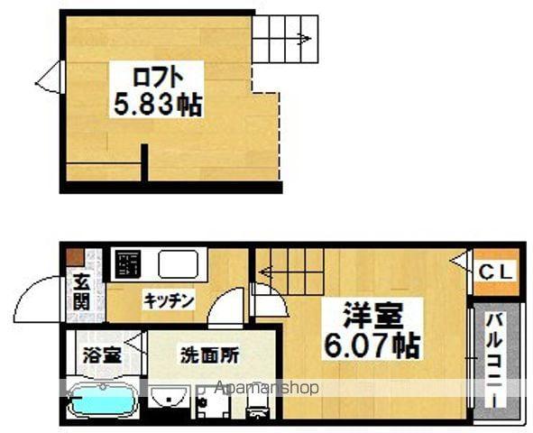 鳳 陽光館(1K/1階)の間取り写真