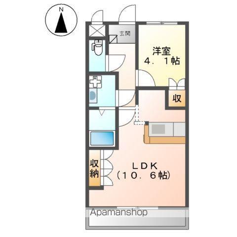 フォレスト・ビラ(1LDK/1階)の間取り写真