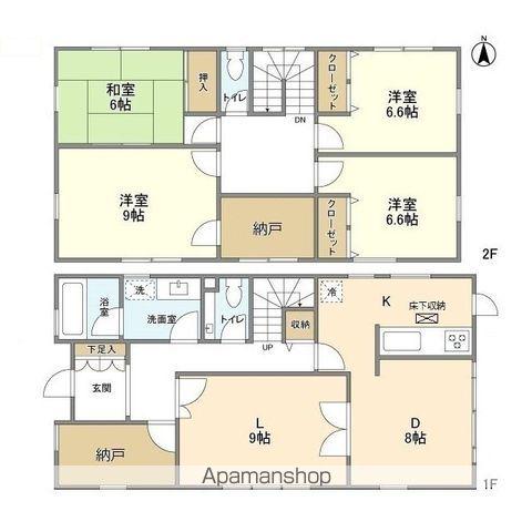 北大阪急行南北線 千里中央駅 バス乗車時間:10分 豊中不動尊バス停で下車 徒歩4分 2階建 築29年(4LDK)の間取り写真