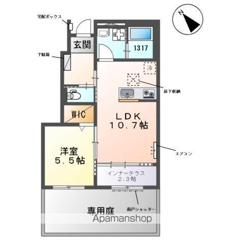 戸田市美女木アパート工事(1LDK/1階)の間取り写真