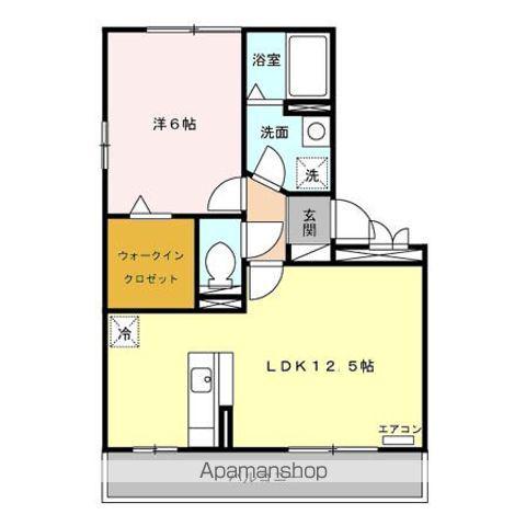 シャルマン(1LDK/2階)の間取り写真