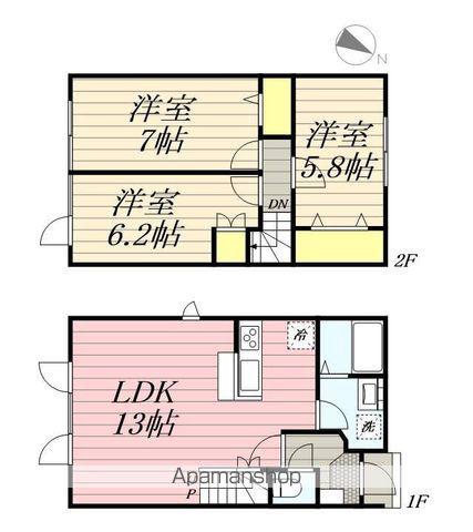 CASA MILA(3LDK/1階)の間取り写真