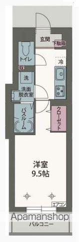 ベルウッドⅡ(1K/4階)の間取り写真