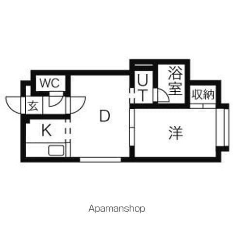 オレンジピール壱番館(1DK/2階)の間取り写真