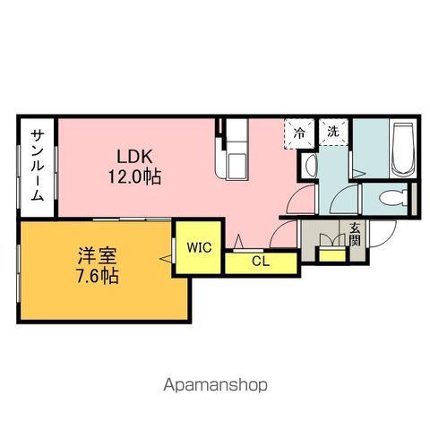 レジデンス プリュⅦ(1LDK/1階)の間取り写真