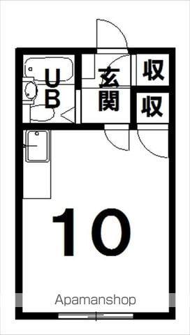 シャンポール中田(ワンルーム/2階)の間取り写真