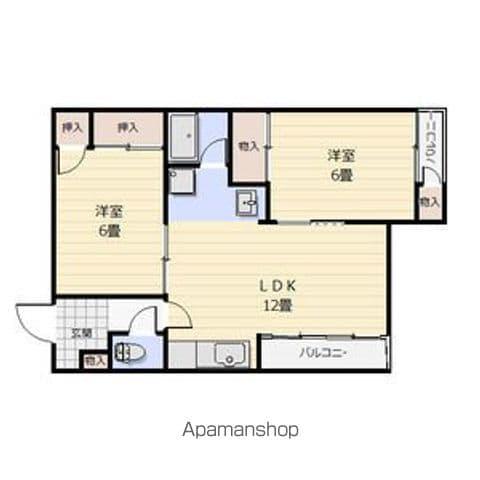 RIVER・S瀬名川(2LDK/1階)の間取り写真