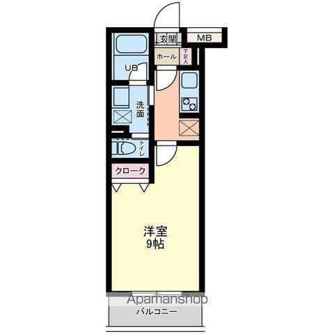 エクセラン(1K/1階)の間取り写真