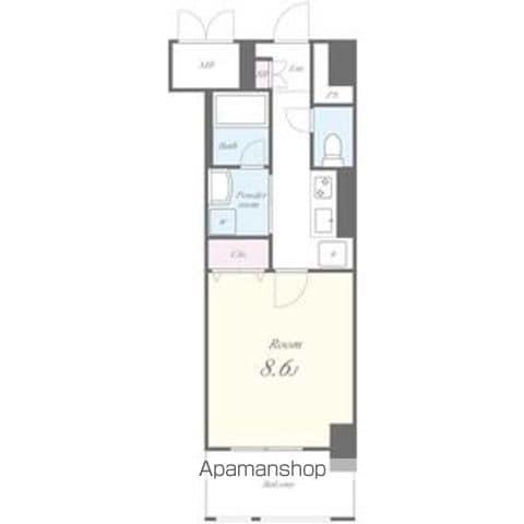 リブラン東別院(1K/7階)の間取り写真