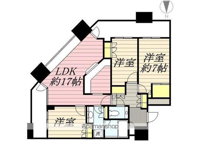 ミッドサザンレジデンス御殿山(3LDK/4階)の間取り写真