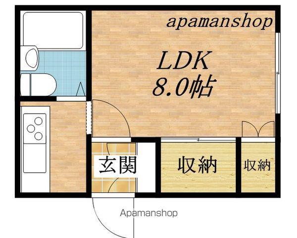 ひまわりハイツ(ワンルーム/2階)の間取り写真
