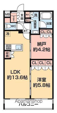 セジョリ板橋坂下Ⅱ(1SLDK/3階)の間取り写真
