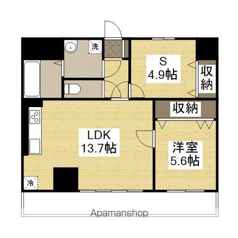 MISTRAL北条口Ⅱ(1SLDK/1階)の間取り写真