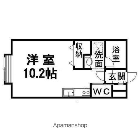 カレッジタウンⅡ(ワンルーム/2階)の間取り写真