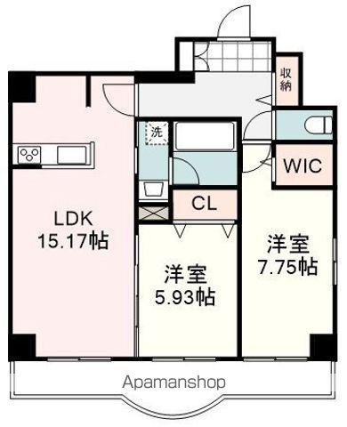 ノブレス・コート(2LDK/2階)の間取り写真