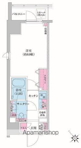 レジディア荻窪Ⅲ(1K/3階)の間取り写真