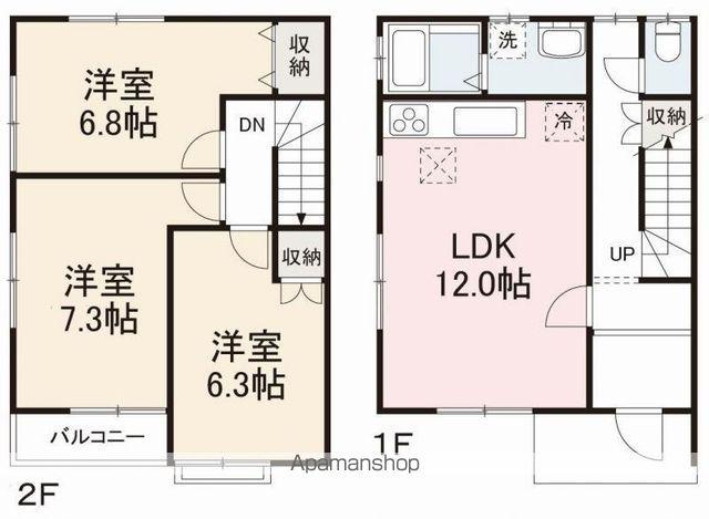 エコウイング三木(3LDK/1階)の間取り写真