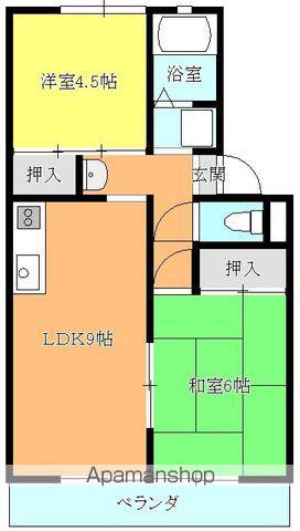 コーポダイヤモンド(2LDK/1階)の間取り写真