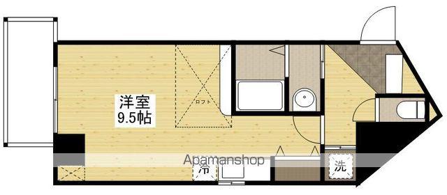クレール富士見町(ワンルーム/5階)の間取り写真