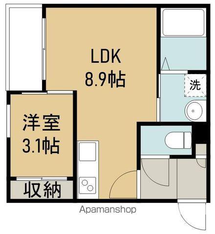 REGALEST宮城野原(1LDK/2階)の間取り写真