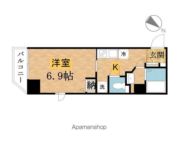 HILLS八王子台町(ワンルーム/4階)の間取り写真