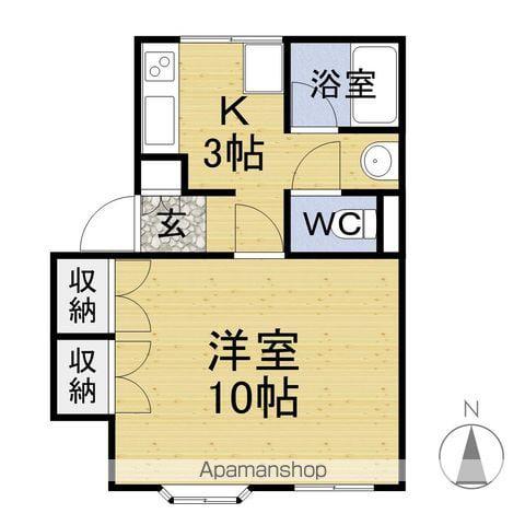 町屋コットンビレッジ(1K/2階)の間取り写真