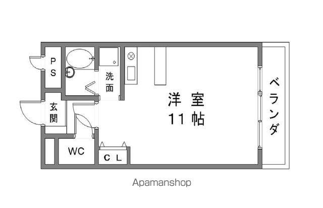 メゾン・ド・コート(ワンルーム/1階)の間取り写真
