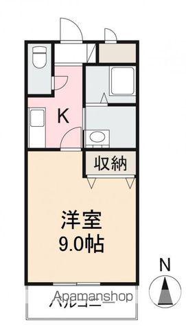 ユナイテッドⅠ(1K/1階)の間取り写真