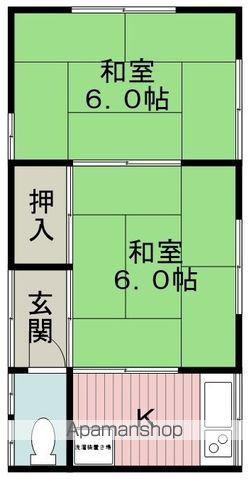 岸本文化(2K/2階)の間取り写真