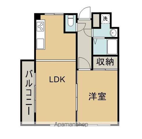 ハートピア京町(1LDK/5階)の間取り写真