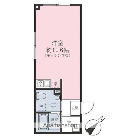 チャルテ千川(ワンルーム/4階)の間取り写真
