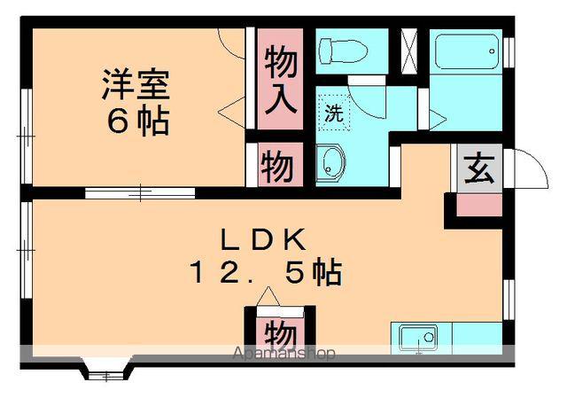 ツインハイツA(1LDK/1階)の間取り写真
