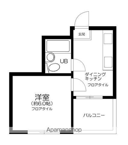 FC若宮コーポ(1DK/2階)の間取り写真