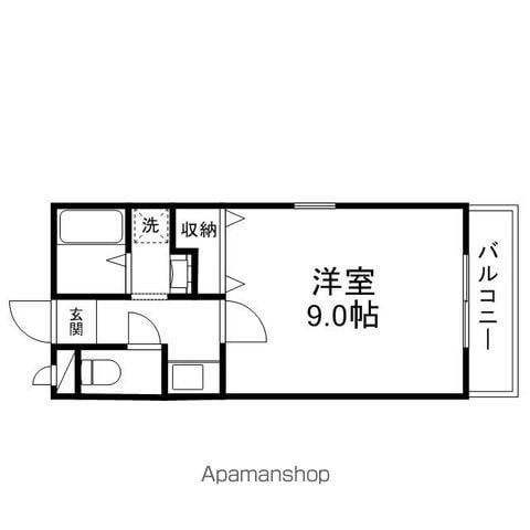 DOZEN(1K/2階)の間取り写真