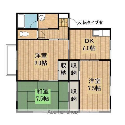 ノースヒルズ(3DK/1階)の間取り写真