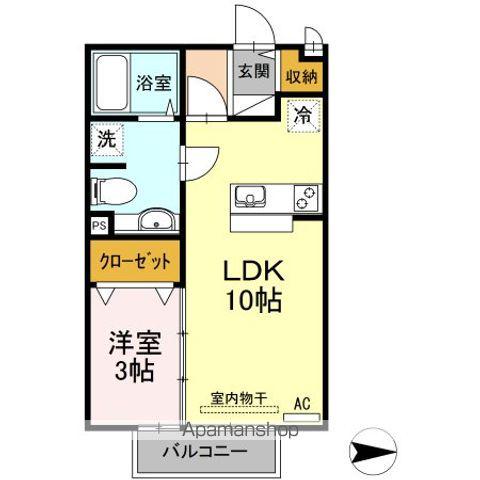 エスポワールあかさき(1LDK/1階)の間取り写真