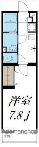 リブリプライム蘇我(1K/1階)の間取り写真