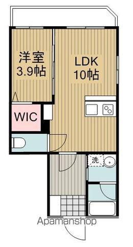 東海道本線 静岡駅 徒歩19分 4階建 築6年(1LDK/3階)の間取り写真
